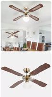 + Deckenventilator Deckenleuchte Lampe 3-Stufen Lüfter Zugsc