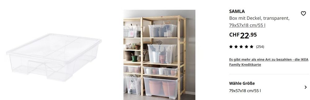 Samla Boxen für unters Bett 4Stk (Gebraucht) in für CHF 6 – nur ...