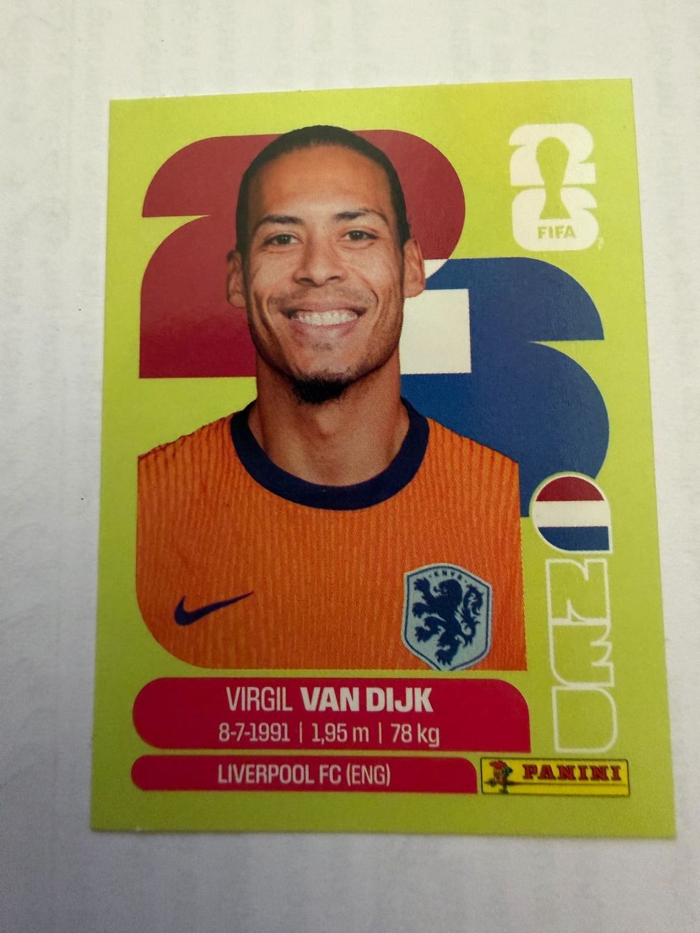 Panini Carte collezionabili: Panini WM 2026 - NED 3 - VIRGIL VAN DIJK – Usato da Tegerfelden venduto da siebenmacky