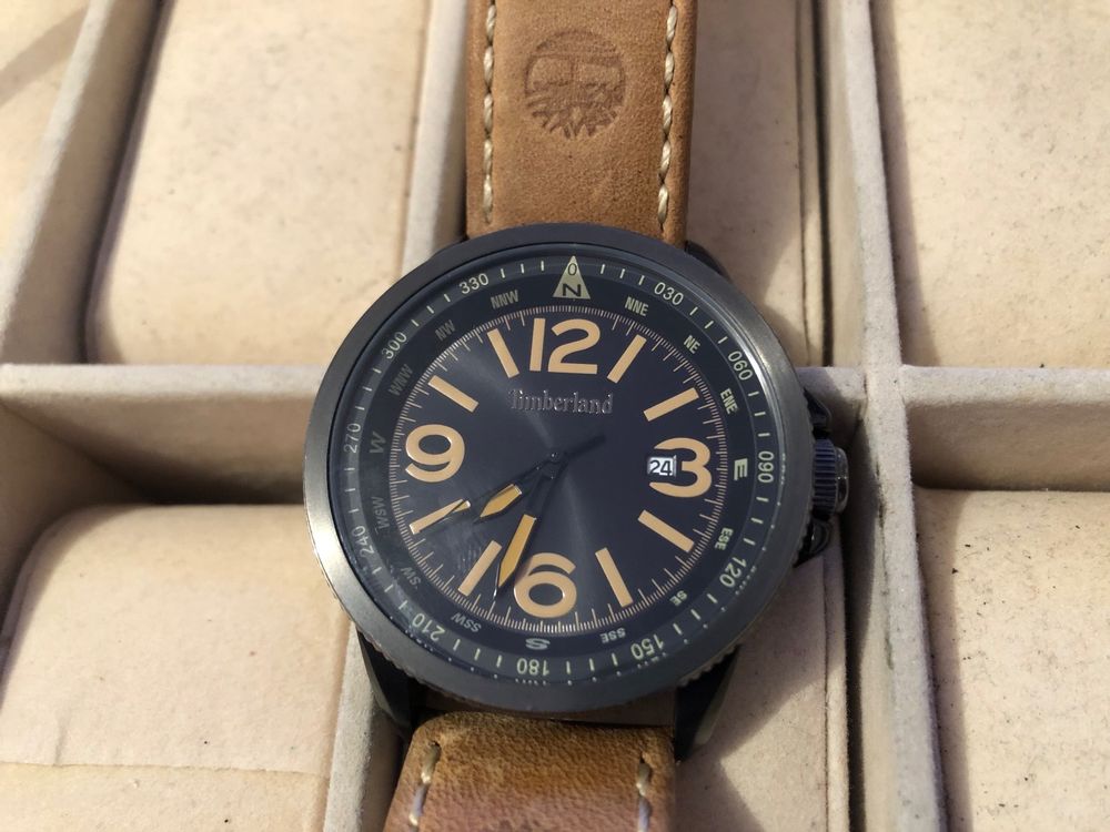 Montre CAMEL TROPHY Lip Homme Chronographe Quartz - Cadran Blanc Cuir Marron Occasion