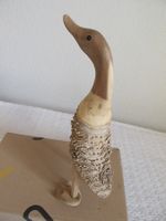 Holz Ente aus Bambus Wurzel und Massivholz Vintage