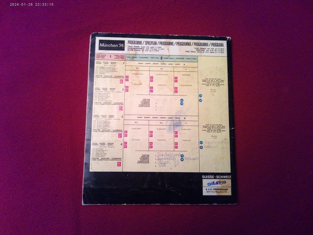 Panini Alben: WM 74 PANINI ALBUM KOMPLET !!!! – Gebraucht aus Volketswil von nemo2000 1