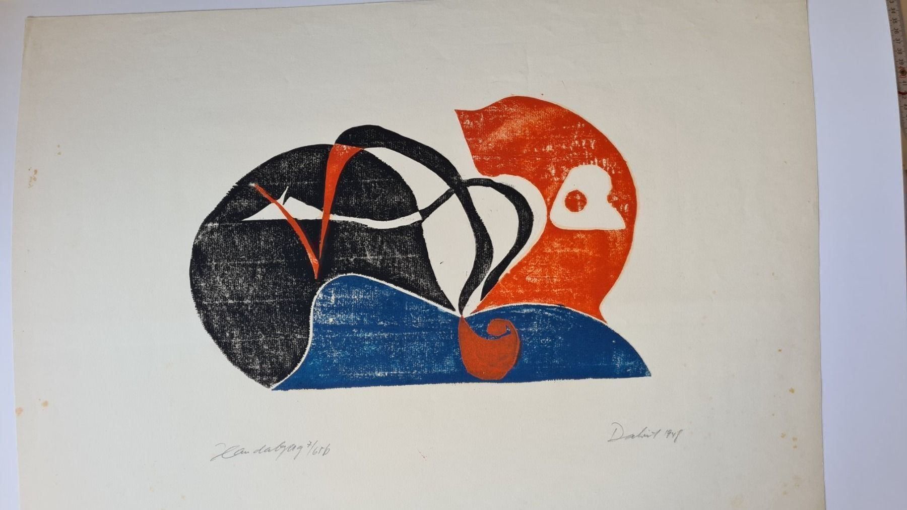 Xilografie: Oskar Dalvit Holzschnitt früh 1948 sign. – Usato da Emmenbrücke venduto da Kunstankaufverkauf9 5