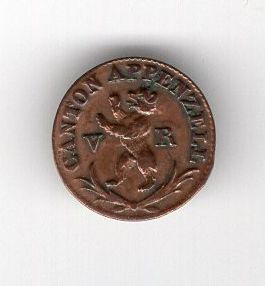 Tutti le monete: (1671) Appenzell, 1 Pfennig, 1816 – Usato da Rüthi (Rheintal) venduto da erdnuessli1 1
