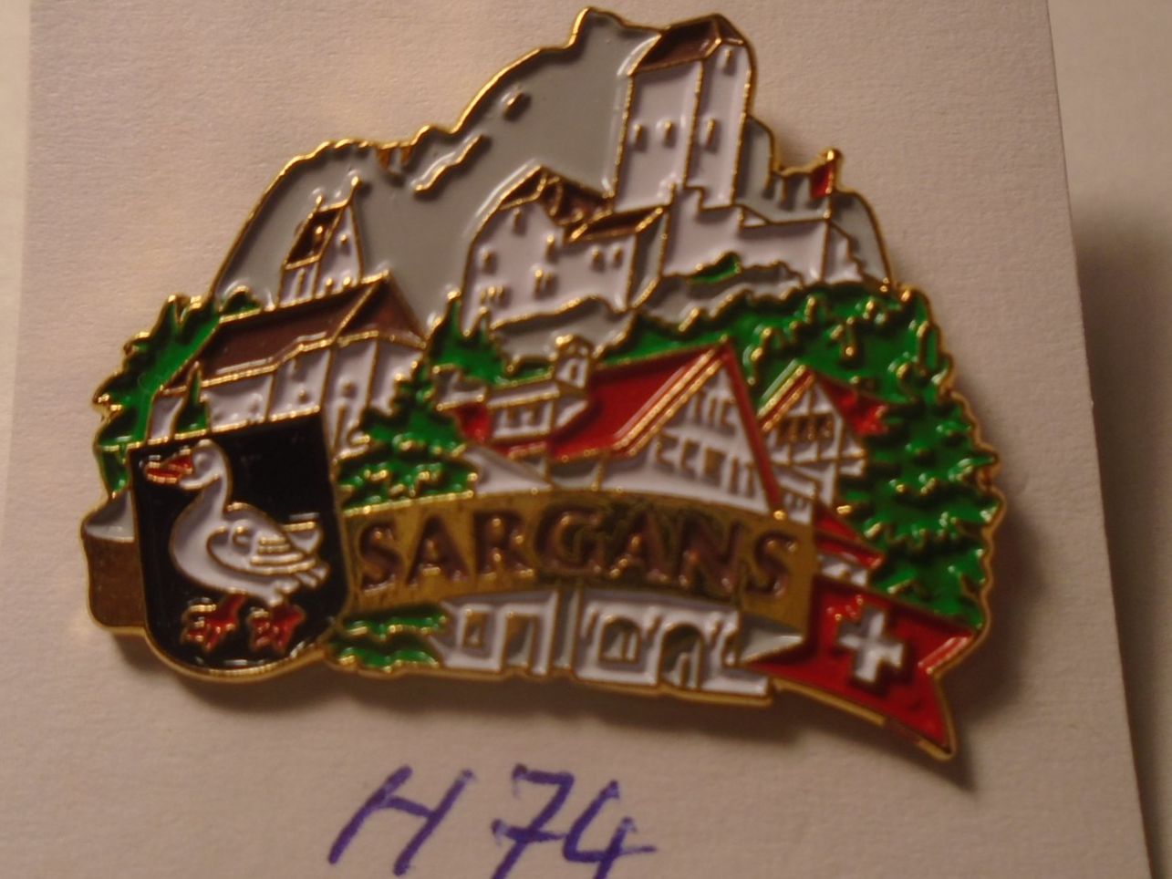 Placchette & Badge: 1 Sargans Pin  mit Schloss (H74) – Usato da Winterthur venduto da Beli2000