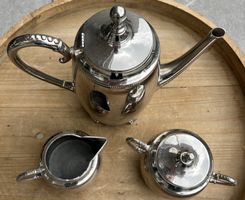 Kaffee / Tee 3er Set Tiel KMD Holland Daalderop Antik