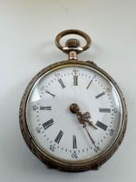 Antike Taschenuhr, Handaufzug, Silber