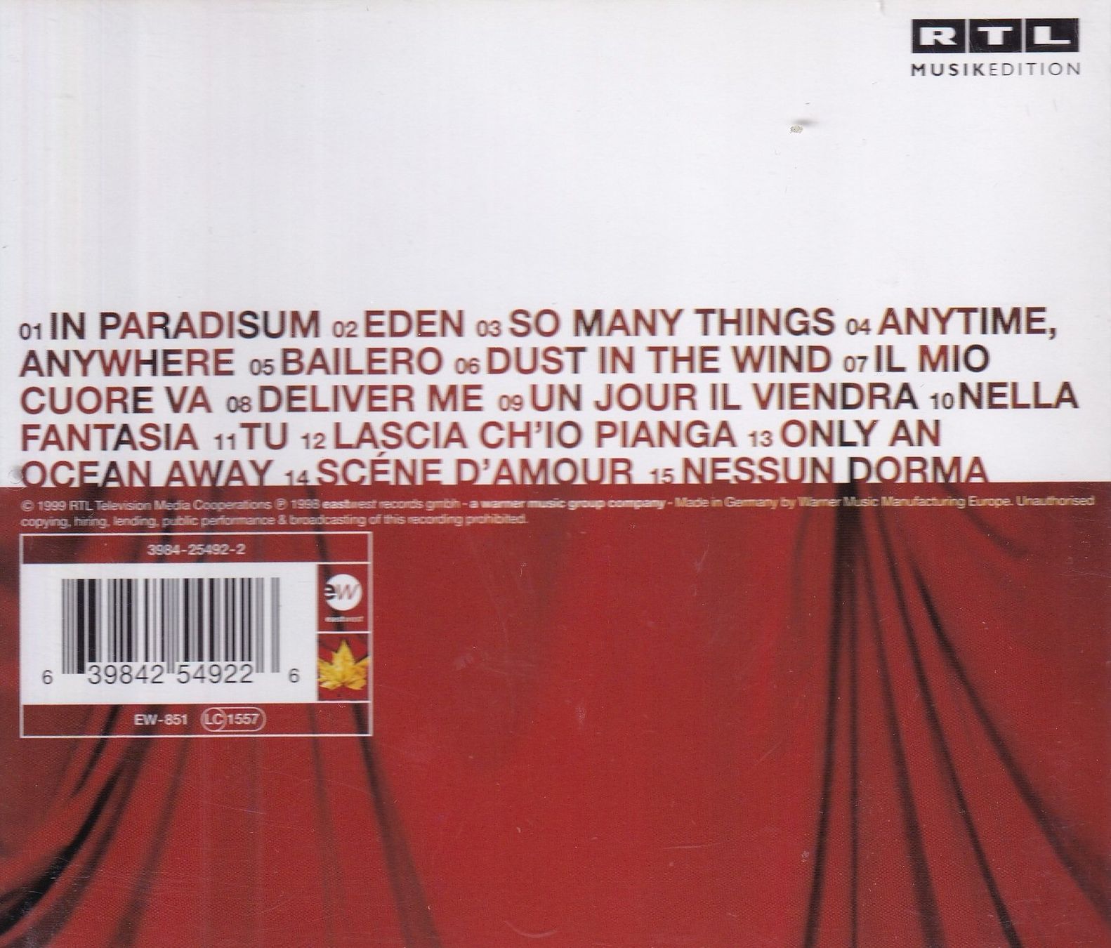 CD: CD ab Fr. 1.--, Sarah Brightman - Eden – Usato da Lausen venduto da Mondeo10628 1