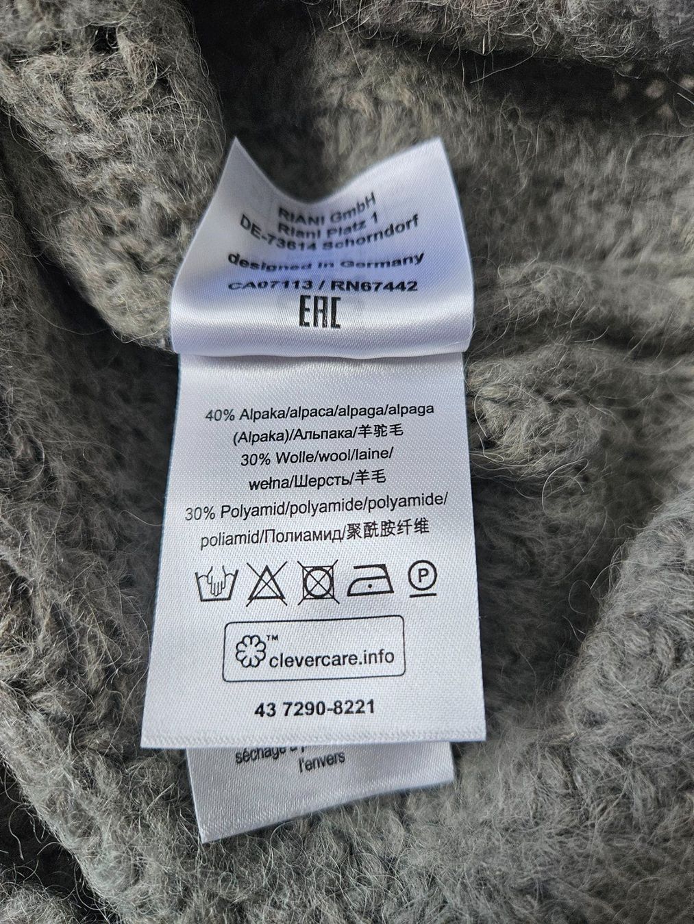 Riani Pullover & Sweatshirts: Riani Strickpullover, Oversize, salbei, Gr. 34, gebraucht – Gebraucht aus Davos Platz von Treenut 5