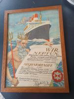 Urkunde Dampfschiff Monte Sarmiento  Aequator Taufe 1936