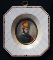 Der Mann mit dem Goldhelm - Miniatur nach Rembrandt
