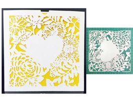 Stanzschablone Nr.52, Herz und Blumen (für Sizzix geeignet)