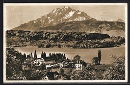 AK Seeberg, Panorama mit Pilatus, 1939