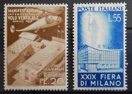 Italien Kat. 830-831 ** 1951 Kat. 130 Euro (Gummi mit Farbve
