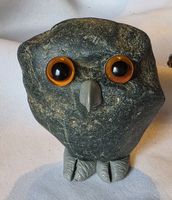 Eule Figur Naturstein Handgemacht siehe Foto 