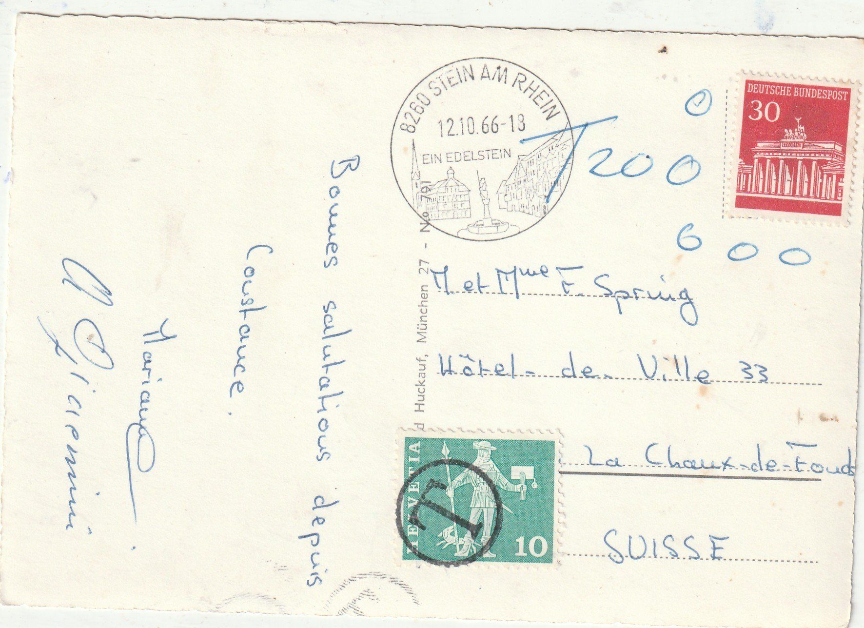 Cartoline postali: Konstanz  MBK – Usato da Lumbrein venduto da made02 1