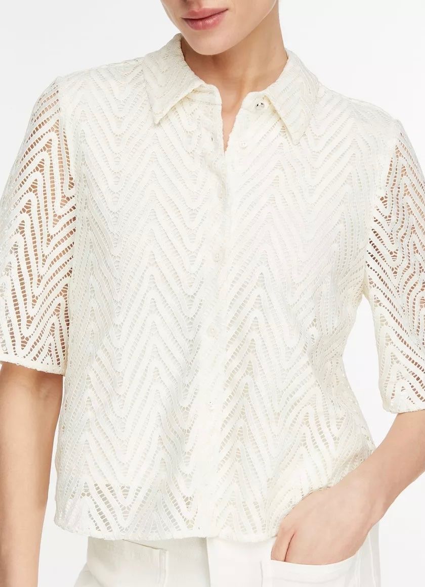 Comma Blusen: Comma Damen Bluse Weiss Spitze neuwertig – Neu und originalverpackt aus Luzern von Sommer_26 5