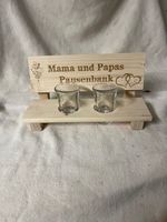 Schnapsbank  Mama und Papas ...aus Holz mit Spruch self made