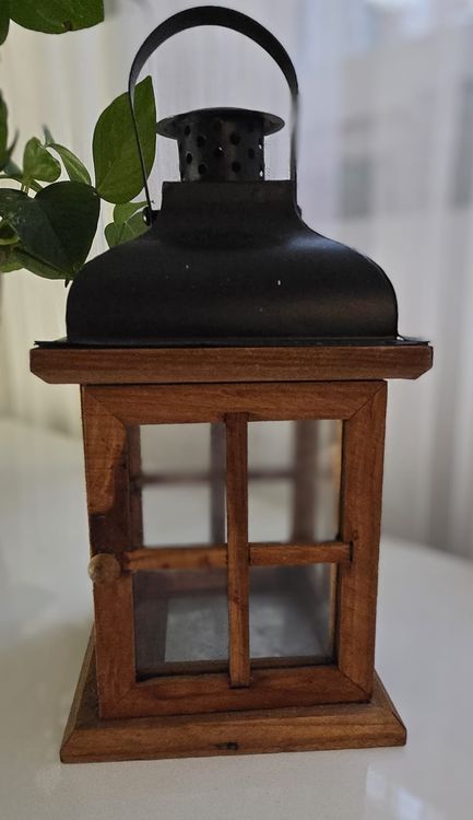 Lanternes: Windlicht Laterne Holz & Metall Landhaus Deko Shabby Chic – D'occasion à Rheinsulz par Dred