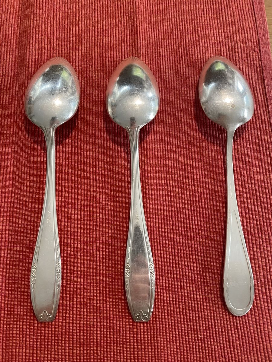 Set di posate: Wellner Silberbesteck - 2 Gabeln/ 2 Messer/ 3 Löffel – Usato da Mollis venduto da Maxi2607 4