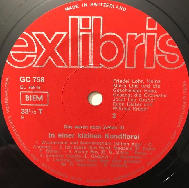 Schallplatten: In einer kleinen Konditorei (10'' LP, 1962) – Gebraucht aus Grüningen von azulmarron 3