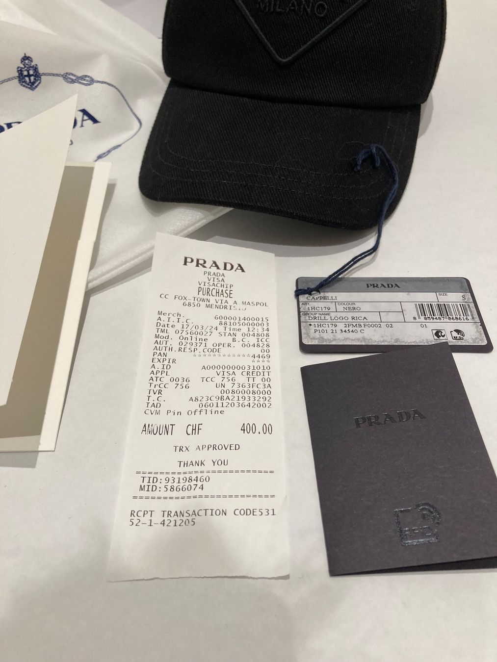Prada Copricapi, berretti & cappellini: Prada hut 57 – Usato da Paradiso venduto da Kayakara 6
