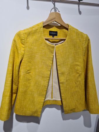 Caroll Paris, gelbe Frühlingsjacke, Grösse 36, Top Zustand
