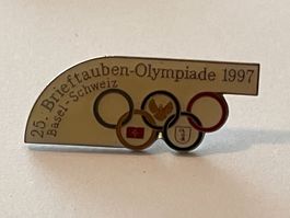 1 Pin 25. Brieftauben Olympiade 1997 Basel CH