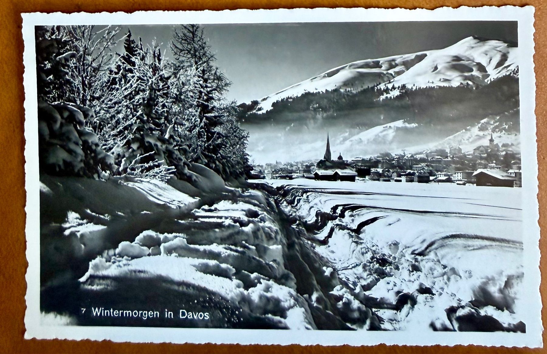 Cartoline postali: Davos - Wintermorgen - AK – Usato da Lutry venduto da Ediego