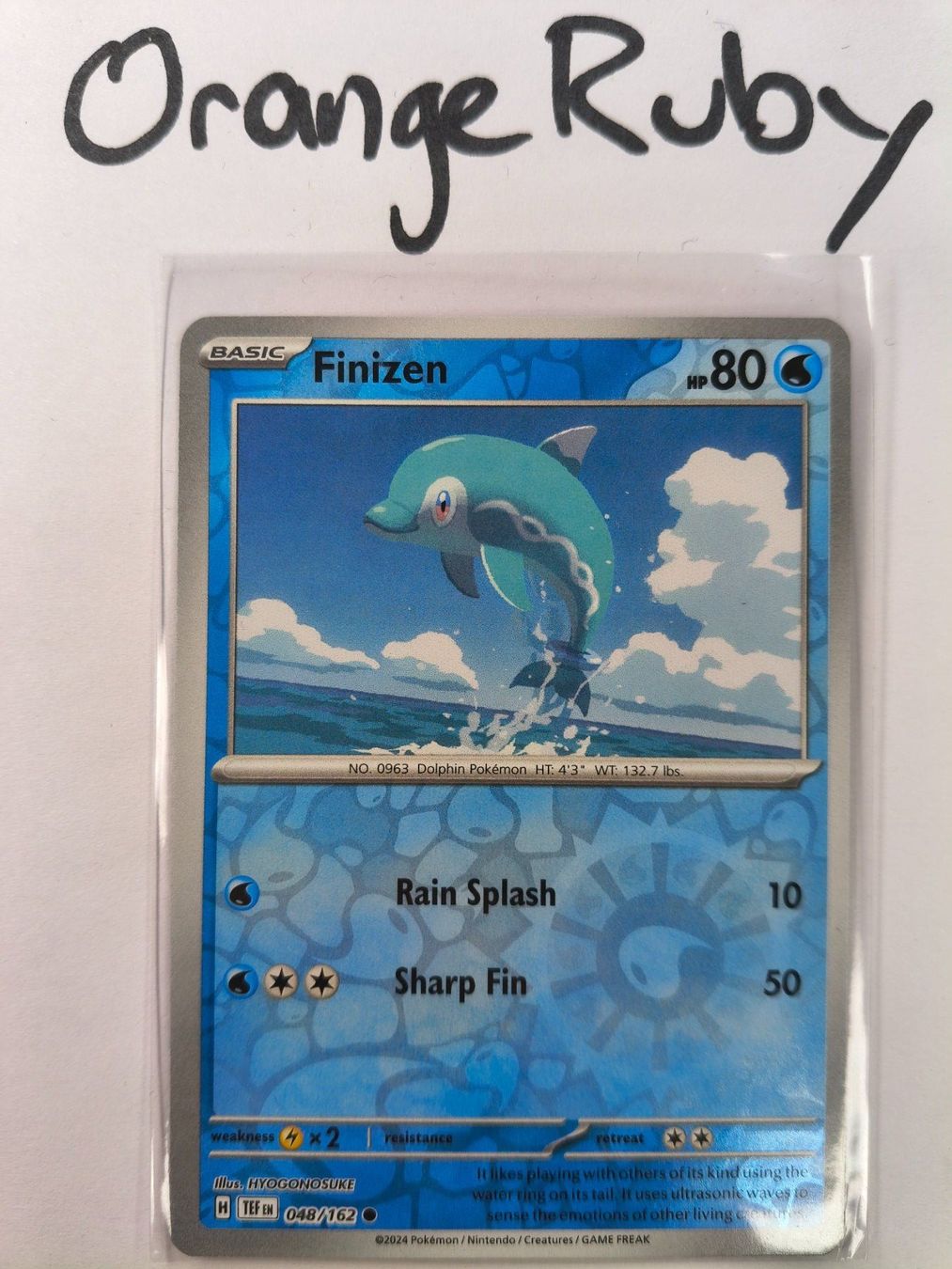 Pokémon Carte collezionabili: Finizen 048/162 REVERSE HOLO Temporal Forces TEF English – Usato da St. Gallen venduto da OrangeRuby