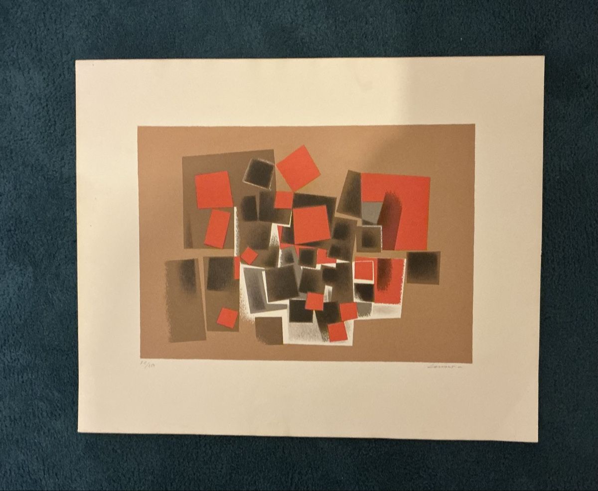 Grafica & Litografie: Claude Loewer Original Grafik 84/250 – Usato da Bettwiesen venduto da bos_6pkg 1