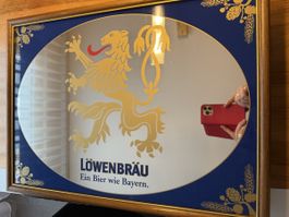 Löwenbräu Spiegel, "Ein Bier wie Bayern", Rarität!
