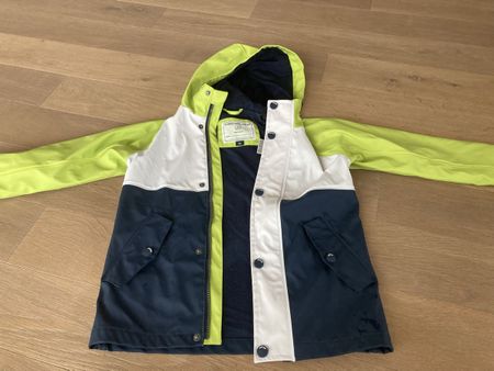 Regenjacke Sunny Days Ahead blau weiss gelb Grösse 116