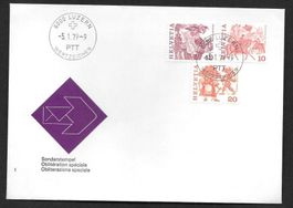 FDC 595H3I/596H3/598H3 aus Markenheft ET Luzern 5.1.1979