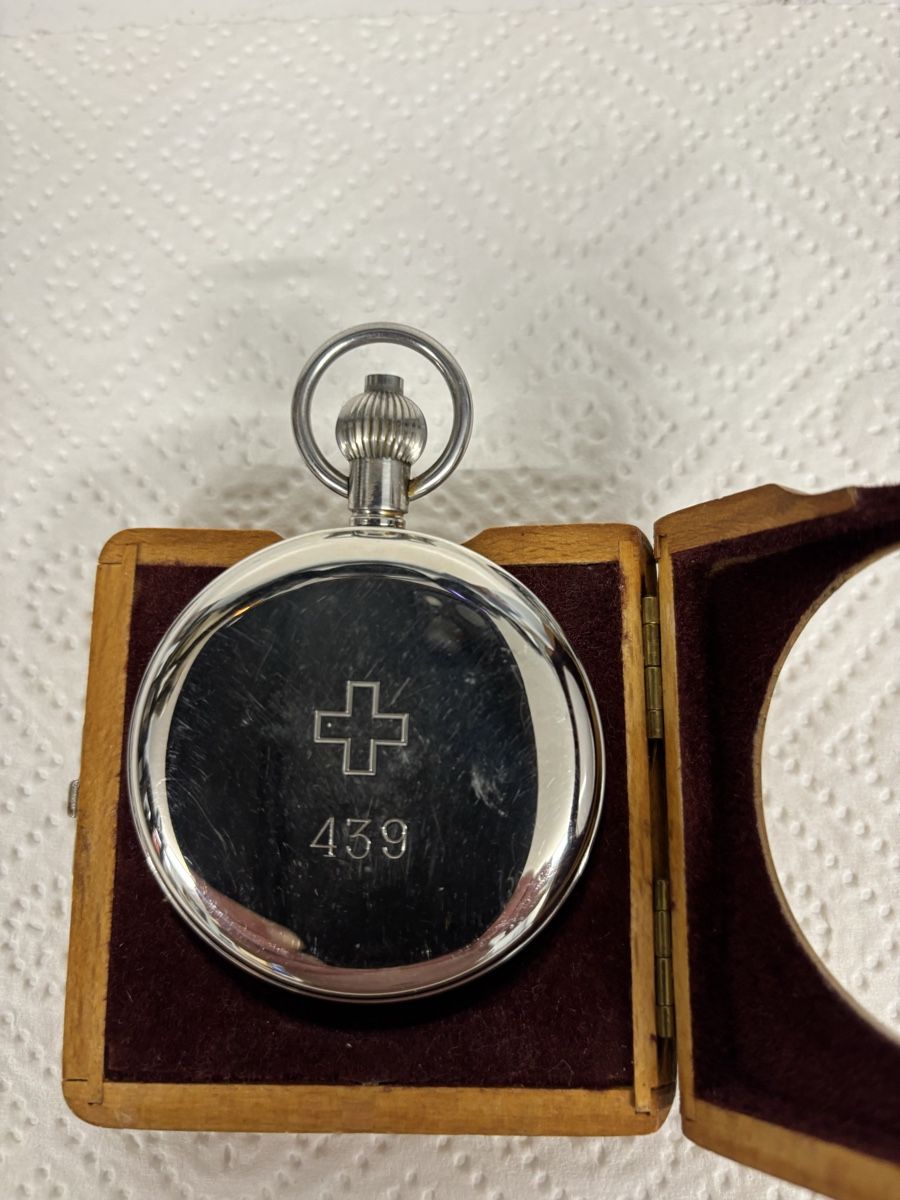 Tag Heuer Orologi: Heuer Taschenuhr Chronograph Schweizer Armee – Usato da Stüsslingen venduto da Natrium 3