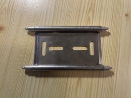 Federplatte Nummernrahmen, rostfreier Stahl, original