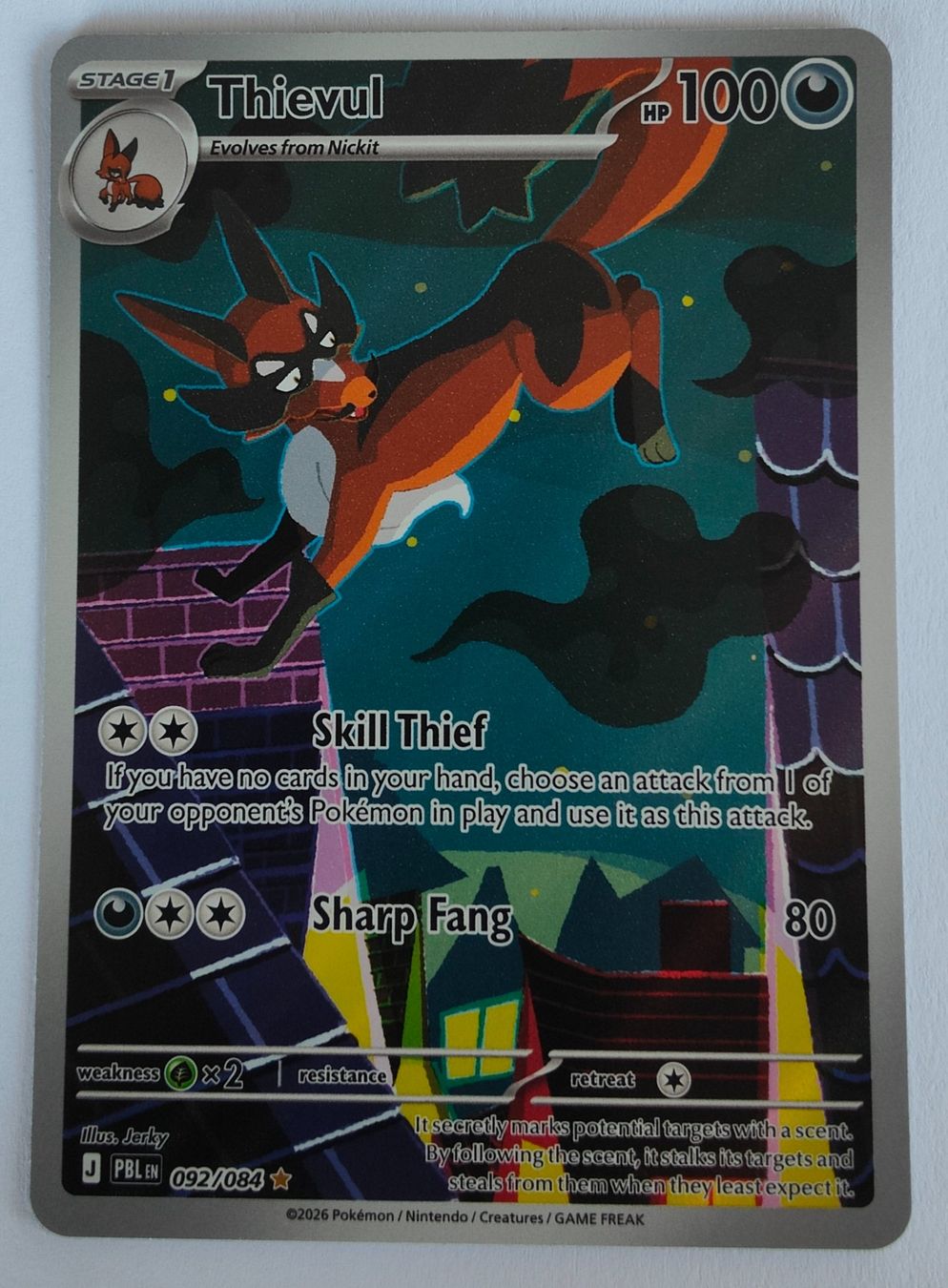 Pokémon Sammelbilder & Trading cards: Thievul - Pokemon - 092/084 - Pitch Black – Gebraucht aus Suhr von kingj01