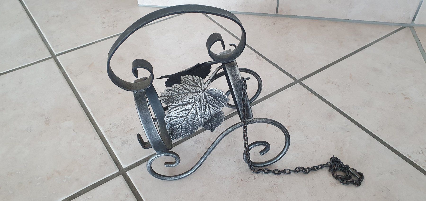 Portabottiglie: Porte-bouteille en fer forgé – Usato da Moutier venduto da mar_7nrw 1
