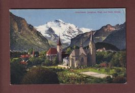 INTERLAKEN - Beide Kirche - Jungfrau - 1919