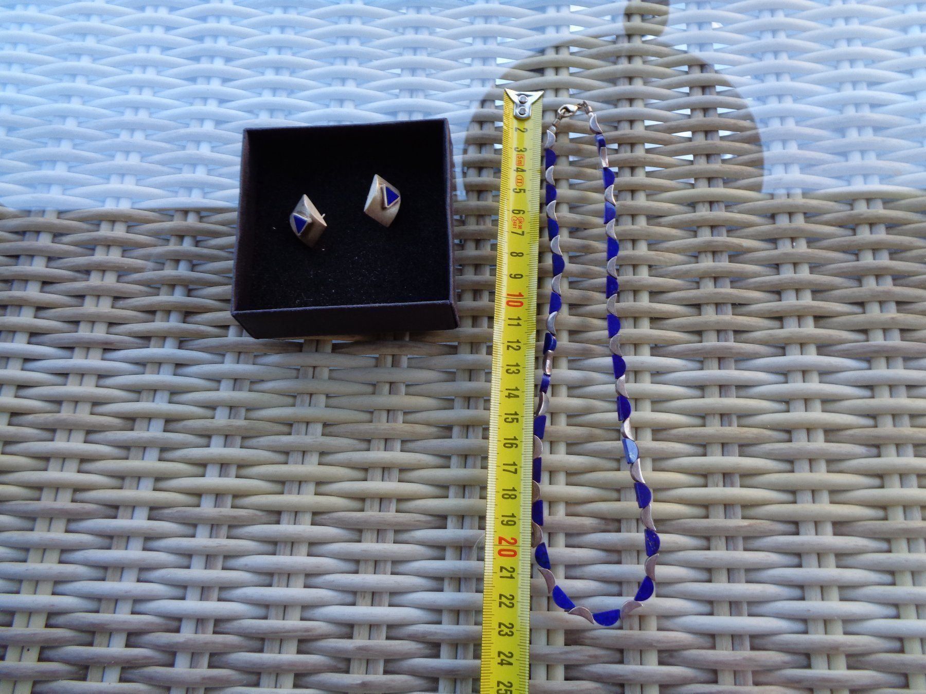 Ketten: Edle Halskette & Ohrstecker blau mit echt Silber - 400234 – Gebraucht aus Küssnacht am Rigi von Good4Deckeli 1