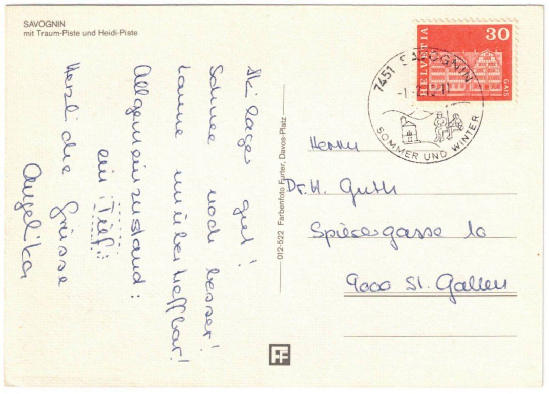 Cartoline postali: Savognin - 5 Bild AK – Usato da Binningen venduto da Mountainrider 1