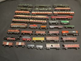 Lot trains H0 Märklin Lima Gützold 37 pièces