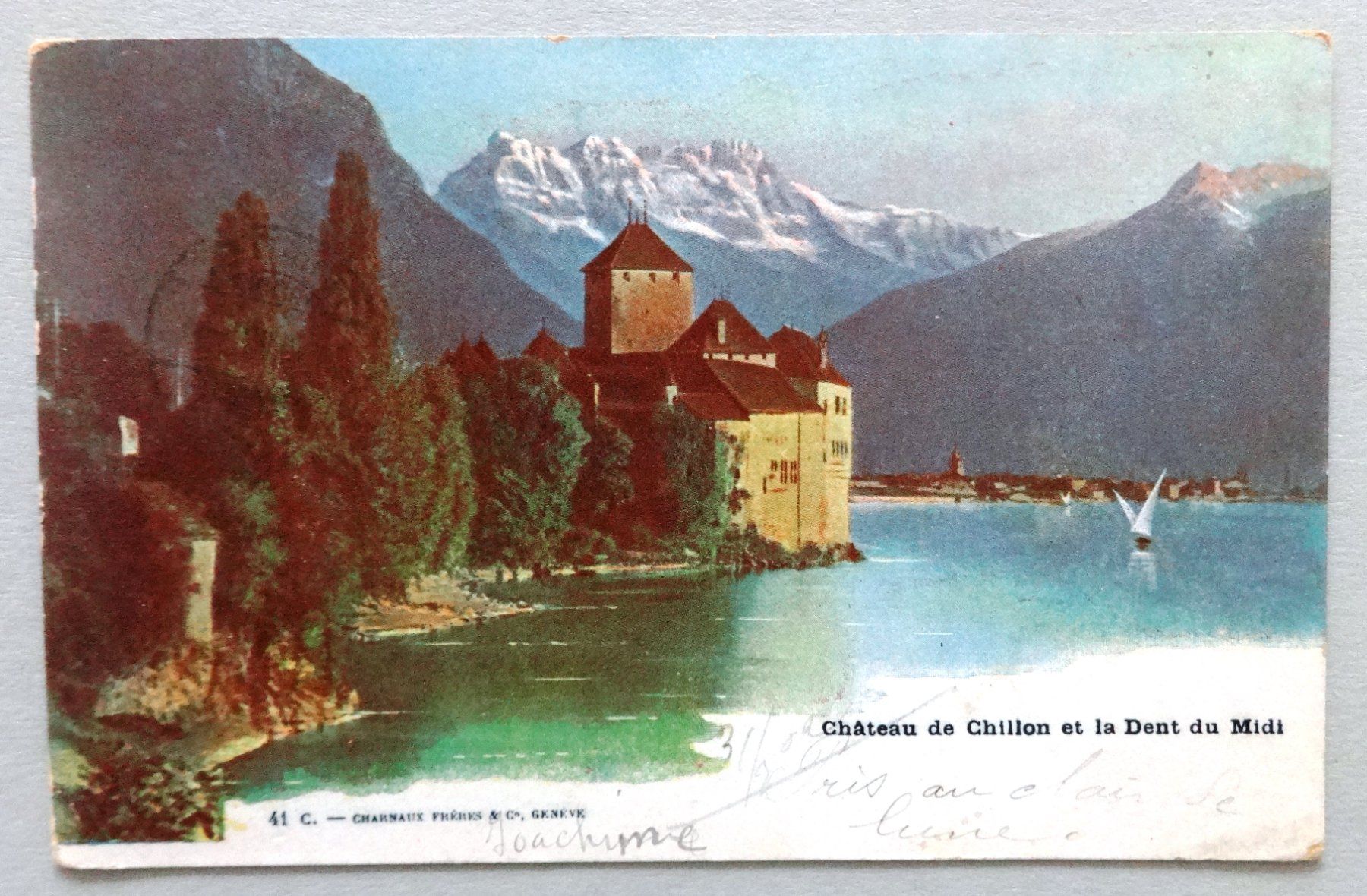 Cartes postales: Château de Chillon et la Dent du Midi – Défectueux à Fétigny par Billy2miny