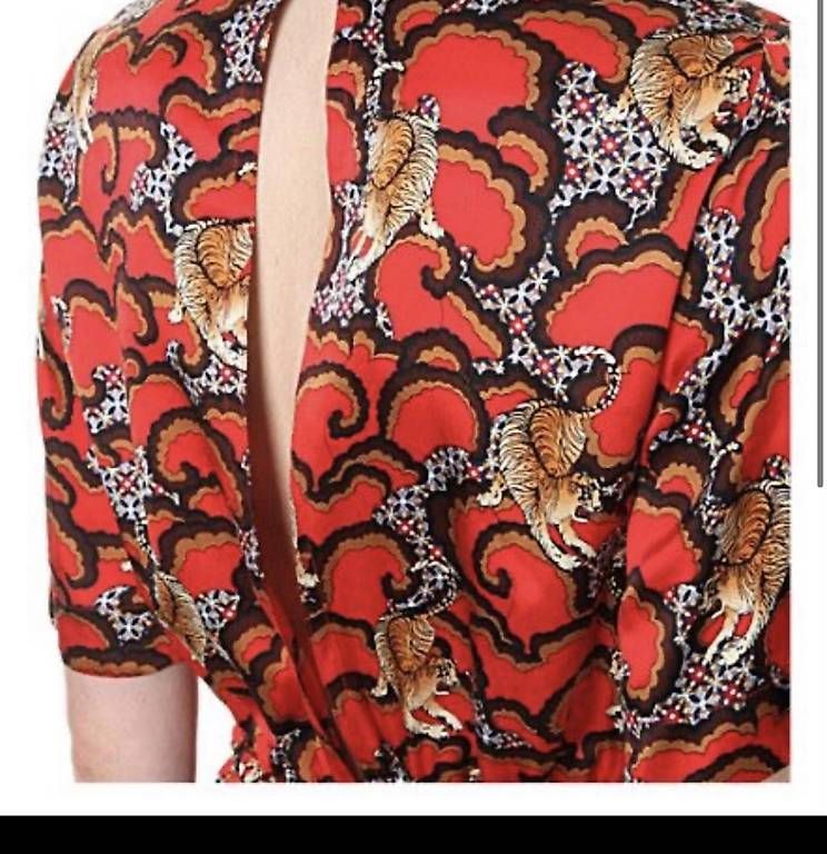 Vestiti: Seidenkleid mit Tigerprint – Usato da Winterthur venduto da Mausklick75 1