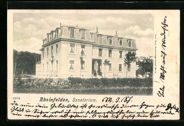 Cartoline postali: AK Rheinfelden, Sanatorium, 1901 – Usato da Berlin venduto da bartko-reher