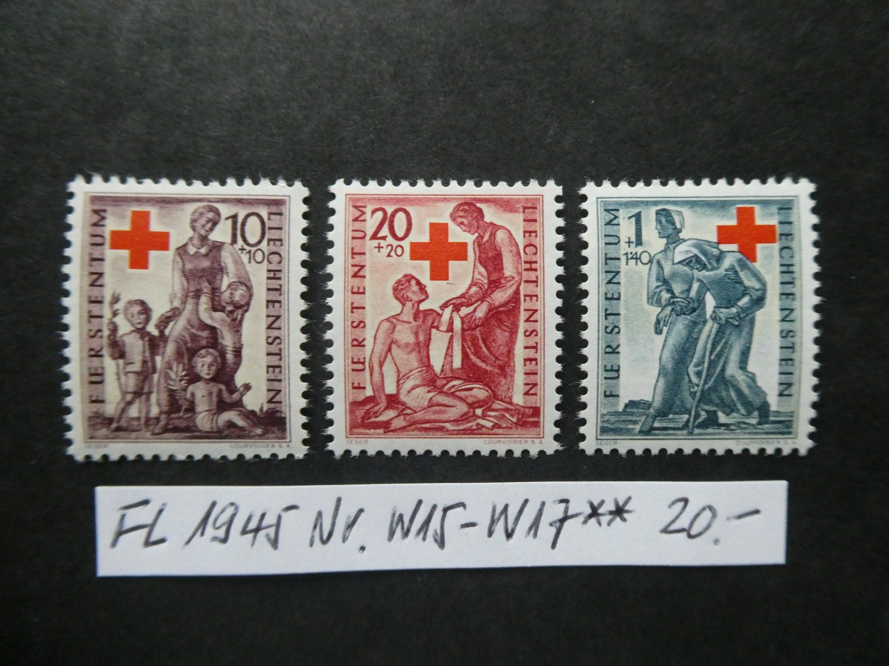 Alle Briefmarken: VFL 1945 Nr. W15-W17 postfrisch – Gebraucht aus Lausen von Herbamare01