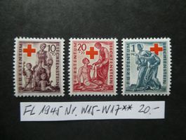 VFL 1945 Nr. W15-W17 postfrisch