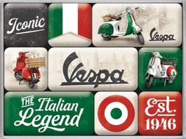 Vespa Magnet Set Italian Legend 9teilig 7x9.3x2cm