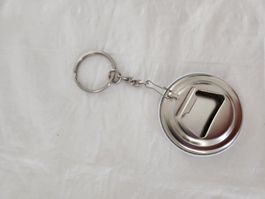 Flaschenöffner Schlüsselanhänger Blech Metall an Kette