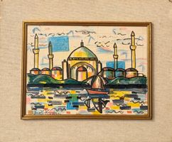 Dipinto tecnica mista, TMC intelata, Istanbul, Ibraim Kodra